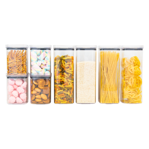 Kit 8 Potes Herméticos Quadrados