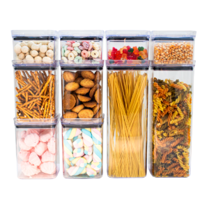 Kit 10 Potes Herméticos Quadrados